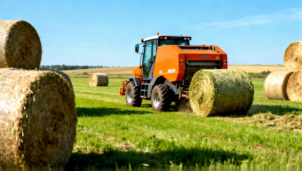 Round Hay Baler application