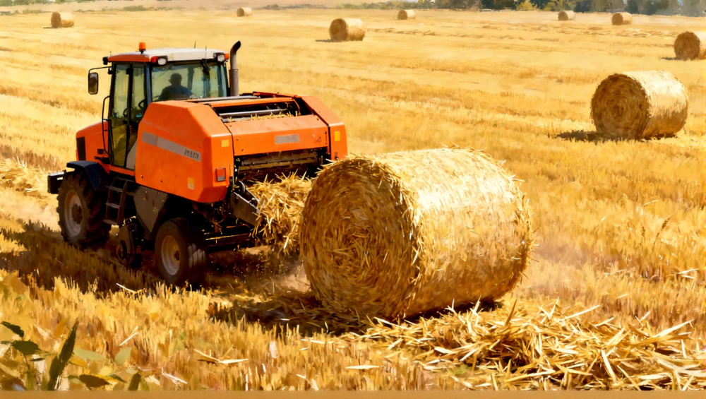 Round Hay Baler application