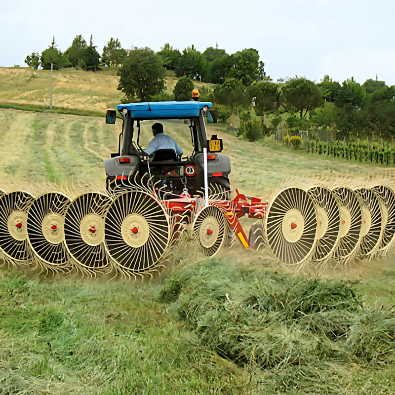 Finger-wheel hay rake