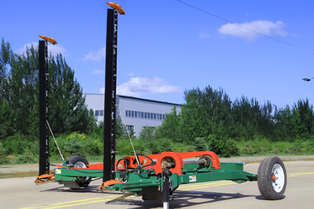 Towed double-blade lawn mower