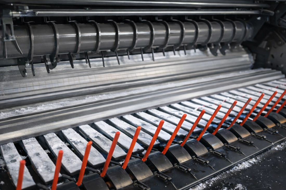 Axial flow semi-forced feeding system