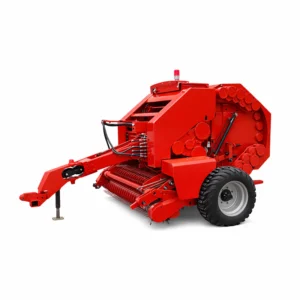 Round bale hay baler