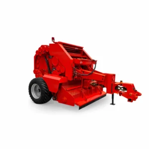 Round bale hay baler