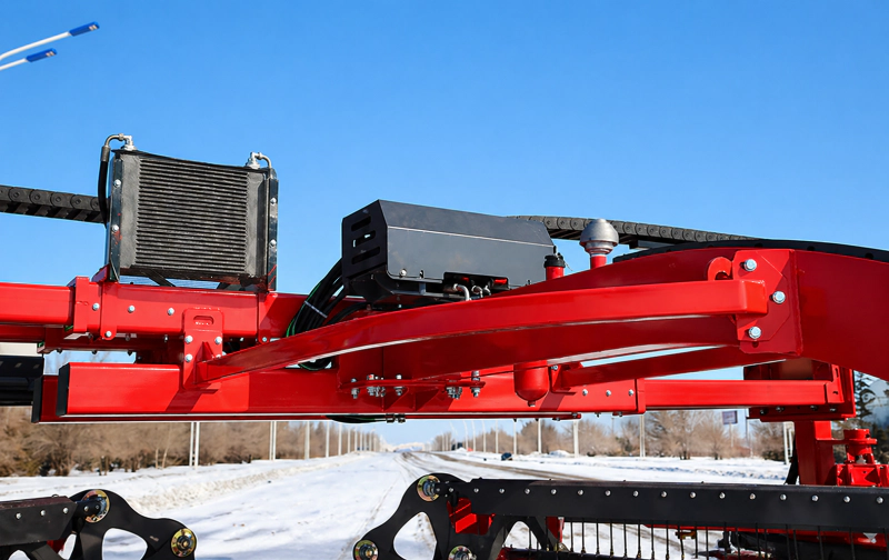 Complete view of the roller type rake